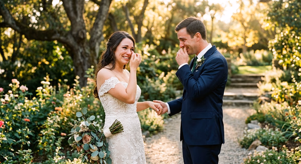 First Look — echte Emotionen zwischen Braut und Bräutigam