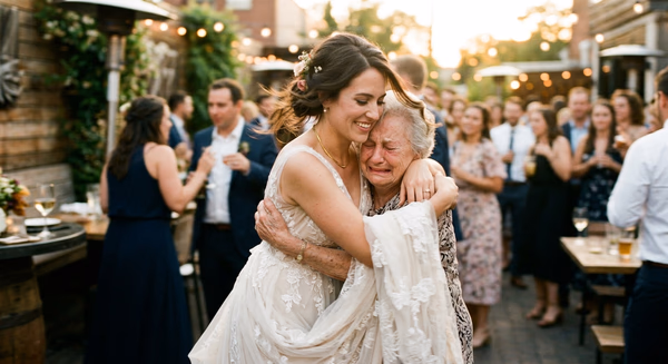 Flüchtiger Hochzeitsmoment in Bewegung